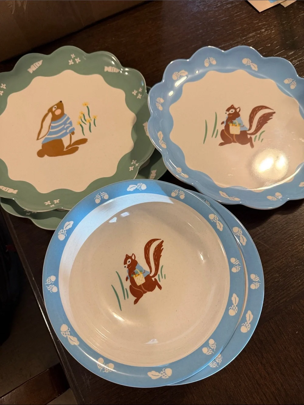 Woodland Animal plates and bowls